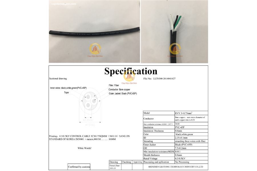 Cáp Điều Khiển Sangjin 3 Core x 1,25 mm² (Sangjin RVV 3x1,25mm²): Giải Pháp Toàn Diện Cho Hệ Thống Công Nghiệp Hiện Đại